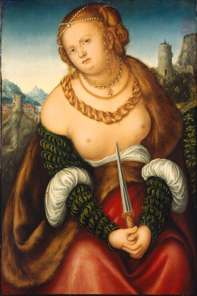 Lucretia / Der Selbstmord der Lucretia von workshop of Lucas Cranach the Elder